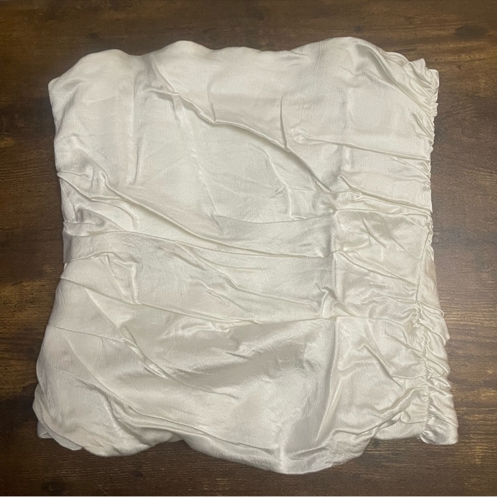 Zara satin white corset